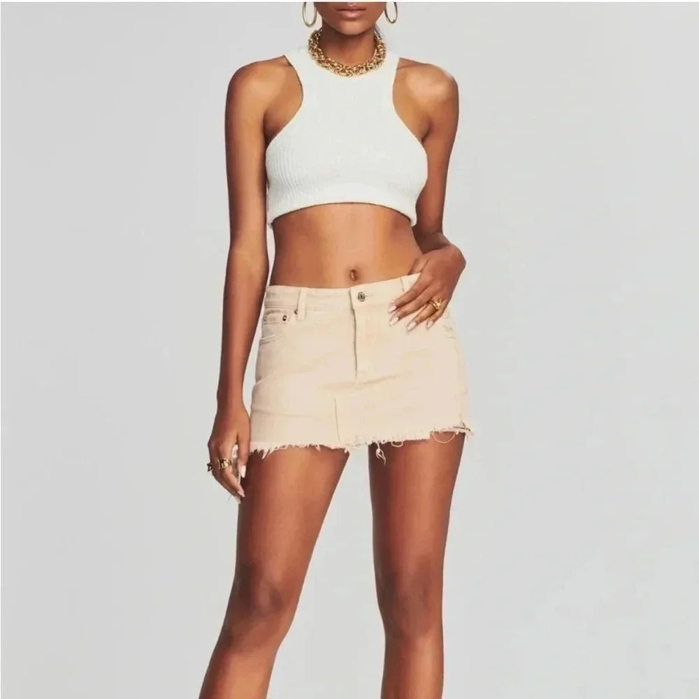 Ser.o.ya Vanessa denim cutoff skirt